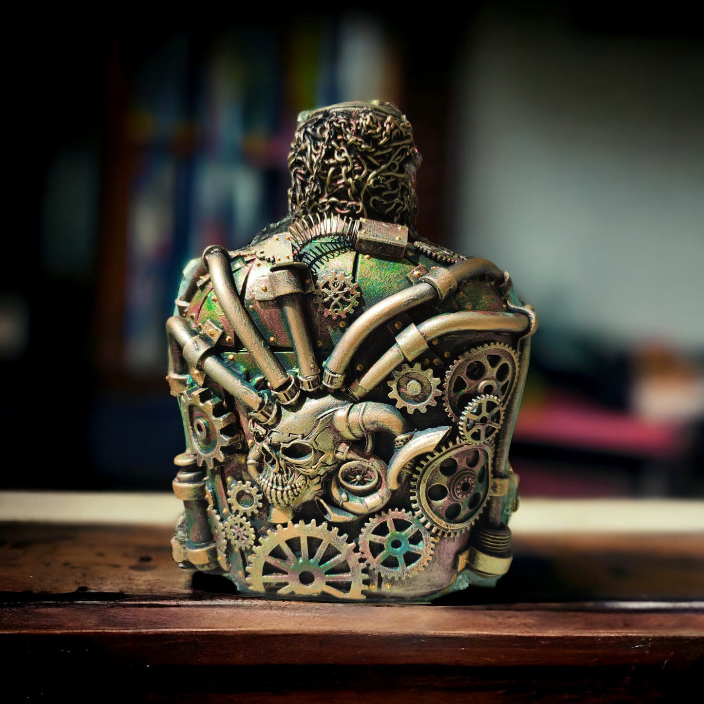 Steampunk Crown Royal Apple Bottle