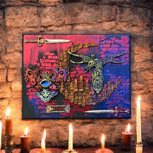 In The Dungeon - Mixed Media Wall Hanging