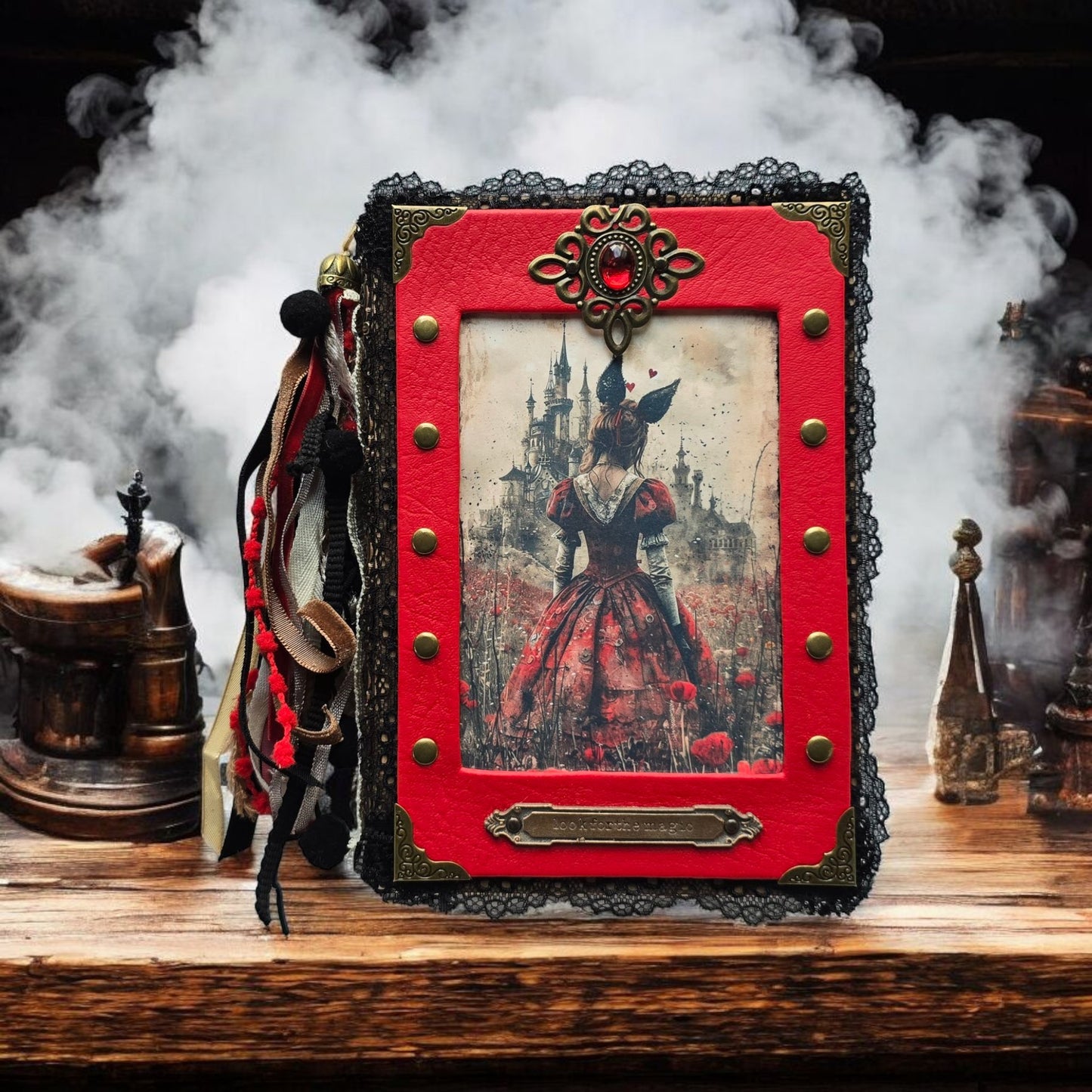Dark Wonderland - Unlined Altered Notebook